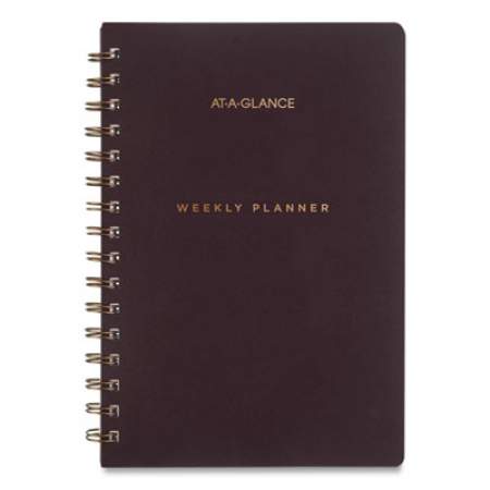 AT-A-GLANCE Signature Lite Weekly/Monthly Planner, 8.5 x 5.75, Maroon Cover, 12-Month (Jan to Dec): 2022 (YP200L50)