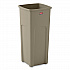 Untouchable Square Waste Receptacle, 23 gal, Plastic, Beige (356988BG)