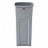 Untouchable Square Waste Receptacle, 23 gal, Plastic, Gray (356988GY)