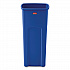 Untouchable Square Waste Receptacle, 23 gal, Plastic, Blue (356973BE)