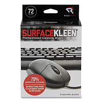 SurfaceKleen Premoistened Alcohol Cleaning Wipes, 5 x 5, Individual Foil Packets, Unscented, White, 72/Box (RR15109)