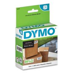 DYMO LabelWriter Multipurpose Labels, 1" x 2.12", White, 500 Labels/Roll (30336)