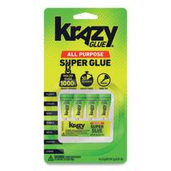 Krazy Glue Single-Use Tubes, 0.07 oz, Dries Clear, 4/Pack (KG58248SN)