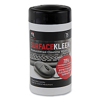 SurfaceKleen Premoistened Alcohol Cleaning Wipes, 6.38 x 5.4, Tub, Unscented, White, 75/Pack (RR15111)