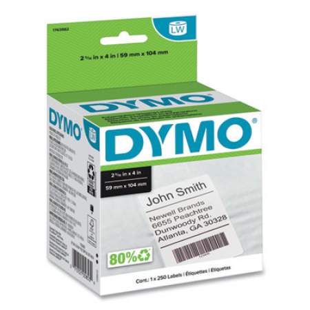 DYMO LabelWriter Shipping Labels, 2.31" x 4", White, 250 Labels/Roll (1763982)