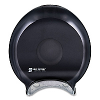 Single 9" Jumbo Bath Tissue Dispenser, Classic, 10.25 x 5.63 x 12, Transparent Black Pearl (R2000TBK)