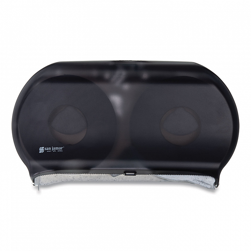 Twin 9" Jumbo BathTissue Dispenser, Classic, 19 x 5.25 x 12, Transparent Black Pearl (R4000TBK)