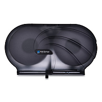 Twin 9" JBT Toilet Tissue Dispenser, Oceans, 19 x 5.25 x 12, Transparent Black Pearl (R4090TBK)