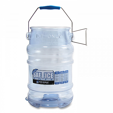 Saf-T-Ice Tote, 6 gal, Transparent Blue (SI6000)