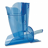 Saf-T-Scoop and Guardian System for Ice Machines, 64 oz to 86 oz Ice Scoop, Transparent Blue (SI9000)
