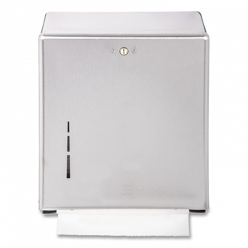 C-Fold/Multifold Towel Dispenser, 11.38 x 4 x 14.75, Stainless Steel (T1900SS)