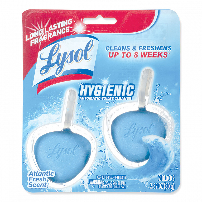 Hygienic Automatic Toilet Bowl Cleaner, Atlantic Fresh Scent, 2/Pack (83721)