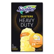 Swiffer Heavy Duty Dusters Refill, Dust Lock Fiber, Yellow, 6/Box (21620BX)