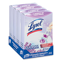 Click Gel Automatic Toilet Bowl Cleaner, Lavender Fields Scent, 6/Box, 4 Boxes/Carton (89060CT)