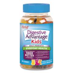 Digestive Advantage Kids Probiotic Gummies, Natural Fruit Flavors, 80/Bottle (90125)