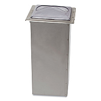 In-Counter Napkin Dispenser, 7 x 5.5 x 19.63, Stainless Steel/Clear (H2003CLSS)