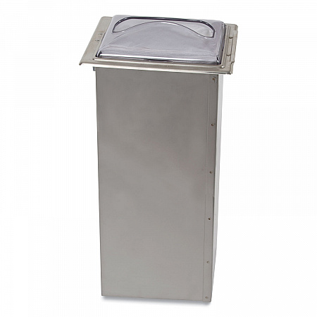 In-Counter Napkin Dispenser, 7 x 5.5 x 19.63, Stainless Steel/Clear (H2003CLSS)