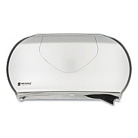 Twin 9" Jumbo Bath Tissue Dispenser, Summit, 19.25 x 6 x 12.25, Faux Stainless Steel (R4070SS)