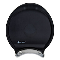Single 12" JBT Bath Tissue Dispenser, Classic, 1 Roll, 12.9 x 5.63 x 14.88, Transparent Black Pearl (R6000TBK)