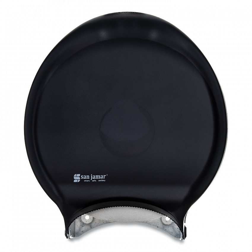 Single 12" JBT Bath Tissue Dispenser, Classic, 1 Roll, 12.9 x 5.63 x 14.88, Transparent Black Pearl (R6000TBK)