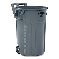 Vented Wheeled BRUTE Container, 44 gal, Plastic, Gray (2131929)