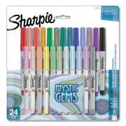 Sharpie Mystic Gems Markers, Ultra-Fine Needle Tip, Assorted, 24/Pack (2136772)