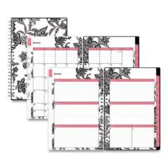 Blue Sky Analeis Create-Your-Own Cover Weekly/Monthly Planner, Floral Artwork, 8 x 5, White/Black Cover, 12-Month (Jan to Dec): 2022 (100003)