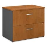 Bush Series C Lateral File, 2 Legal/Letter/A4/A5-Size File Drawers, Natural Cherry/Graphite Gray, 35.75" x 23.38" x 29.88" (WC72454ASU)