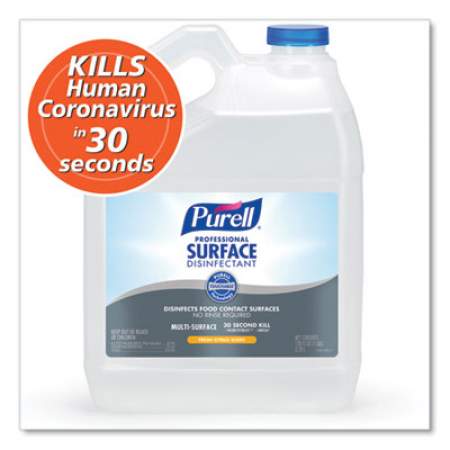 PURELL Professional Surface Disinfectant, Fresh Citrus, 1 gal Bottle, 4/Carton (434204CT)