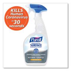 PURELL Professional Surface Disinfectant, Fresh Citrus, 32 oz Spray Bottle, 6 Bottles and 2 Spray Triggers/Carton (334206)