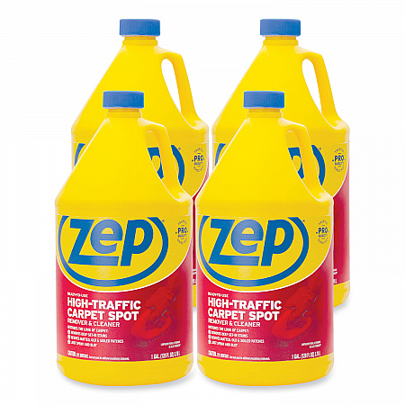 High Traffic Carpet Cleaner, Mild Scent, 1 gal Can, 4/Carton (ZUHTC128CT)