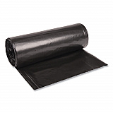 Recycled Low-Density Polyethylene Can Liners, 60 gal, 1.6 mil, 38" x 58", Black, Perforated, 10 Bags/Roll, 10 Rolls/Carton (523)