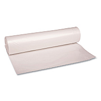 Recycled Low-Density Polyethylene Can Liners, 56 gal, 1.1 mil, 43" x 47", Clear, Perforated, 10 Bags/Roll, 10 Rolls/Carton (532)