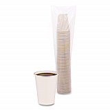 Paper Hot Cups, 12 oz, White, 50/Sleeve, 20 Sleeves/Carton (WHT12HCUP)