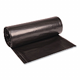 Recycled Low-Density Polyethylene Can Liners, 60 gal, 1.8 mil, 38" x 58", Black, Perforated, 10 Bags/Roll, 10 Rolls/Carton (526)