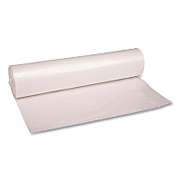 Recycled Low-Density Polyethylene Can Liners, 56 gal, 1.4 mil, 43" x 47", Clear, Perforated, 10 Bags/Roll, 10 Rolls/Carton (536)