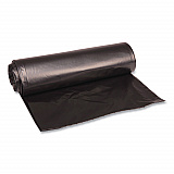 Recycled Low-Density Polyethylene Can Liners, 33 gal, 1.6 mil, 33" x 39", Black, Perforated, 10 Bags/Roll, 10 Rolls/Carton (520)