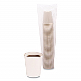 Paper Hot Cups, 8 oz, White, 50/Sleeve, 20 Sleeves/Carton (WHT8HCUP)