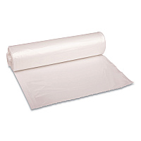 Recycled Low-Density Polyethylene Can Liners, 33 gal, 1.1 mil, 33" x 39", Clear, Perforated, 10 Bags/Roll, 10 Rolls/Carton (530)
