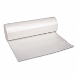 Recycled Low-Density Polyethylene Can Liners, 60 gal, 1.4 mil, 38" x 58", Clear, Perforated, 10 Bags/Roll, 10 Rolls/Carton (537)