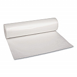 Recycled Low-Density Polyethylene Can Liners, 60 gal, 1.1 mil, 38" x 58", Clear, Perforated, 10 Bags/Roll, 10 Rolls/Carton (533)