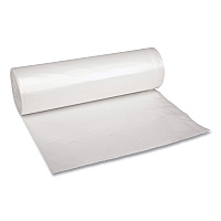Recycled Low-Density Polyethylene Can Liners, 45 gal, 1.4 mil, 40" x 46", Clear, Perforated, 10 Bags/Roll, 10 Rolls/Carton (535)