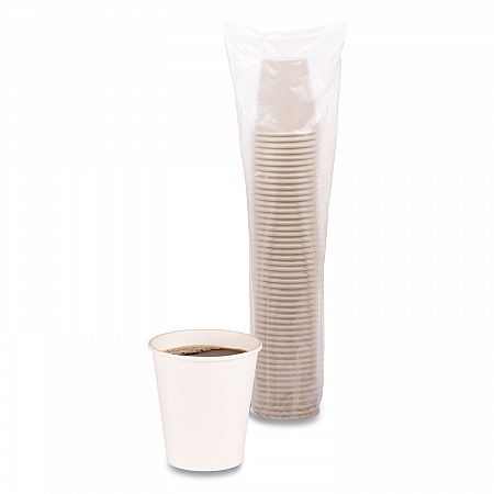 Paper Hot Cups, 10 oz, White, 50/Sleeve, 20 Sleeves/Carton (WHT10HCUP)