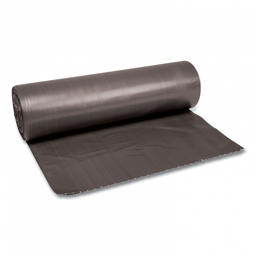 Low-Density Waste Can Liners, 56 gal, 1.1 mil, 43" x 47", Gray, Perforated Roll, 20 Bags/Roll, 5 Rolls/Carton (4347SEH)