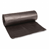 Low-Density Waste Can Liners, 60 gal, 0.65 mil, 38" x 58", Black, Perforated Roll, 25 Bags/Roll, 4 Rolls/Carton (3858H)
