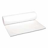 Low-Density Waste Can Liners, 56 gal, 0.6 mil, 43" x 47", White, Perforated Roll, 25 Bags/Roll, 4 Rolls/Carton (4347EXH)