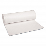 Low-Density Waste Can Liners, 60 gal, 0.6 mil, 38" x 58", White, Perforated Roll, 25 Bags/Roll, 4 Rolls/Carton (3858EXH)