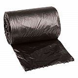 Low-Density Waste Can Liners, 4 gal, 0.35 mil, 17" x 17", Black, Perforated Roll, 50 Bags/Roll, 20 Rolls/Carton (1717L)