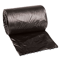 Low-Density Waste Can Liners, 4 gal, 0.35 mil, 17" x 17", Black, Perforated Roll, 50 Bags/Roll, 20 Rolls/Carton (1717L)