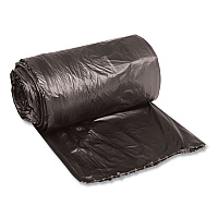 Low-Density Waste Can Liners, 16 gal, 0.35 mil, 24" x 32", Black, Perforated Roll, 50 Bags/Roll, 10 Rolls/Carton (2432L)